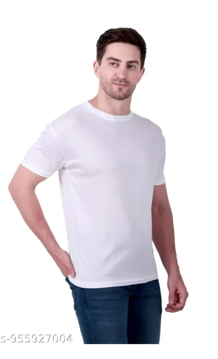 Men Solid Round  Neck Half Sleeve T-Shirt Combo Pack of 3 (Black, White,Red)955927004
