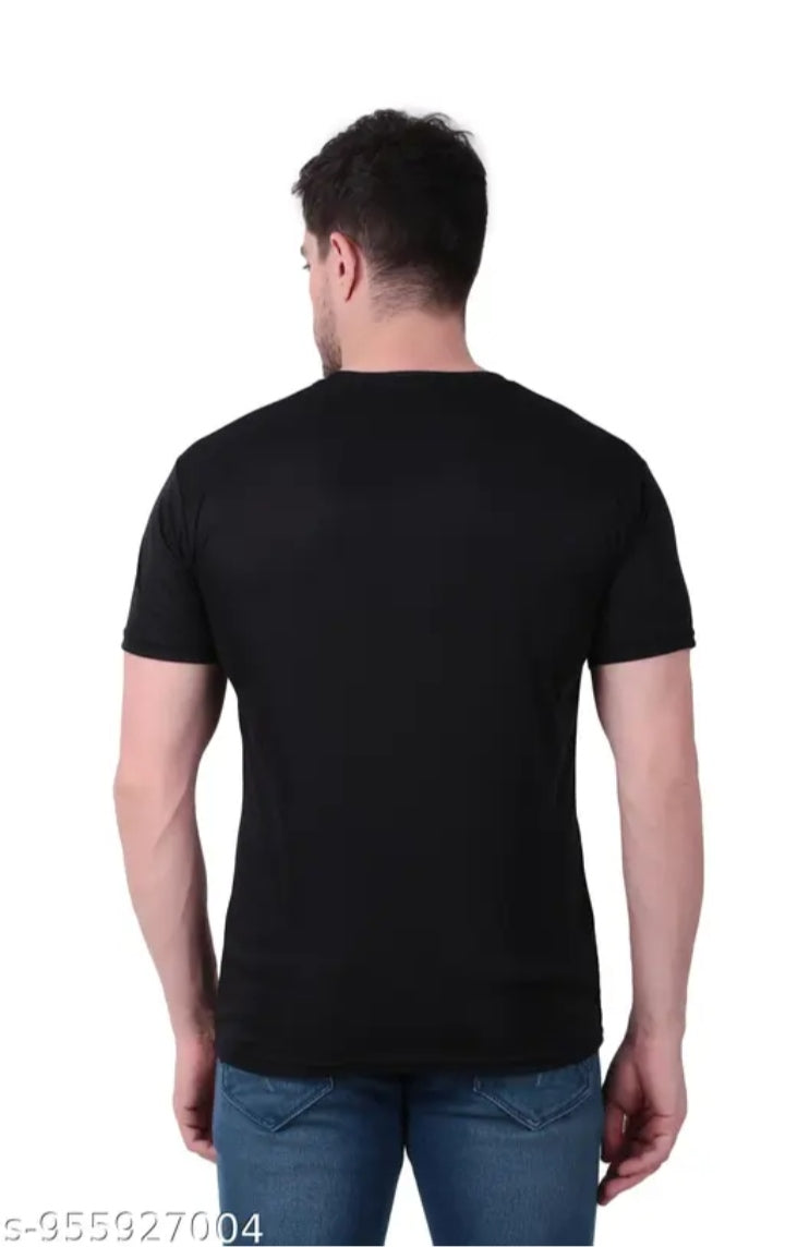 Men Solid Round  Neck Half Sleeve T-Shirt Combo Pack of 3 (Black, White,Red)955927004